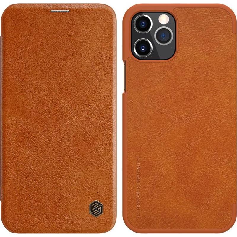 Nillkin Qin Leather Case - Etui Apple iPhone 12 / 12 Pro (Brown)